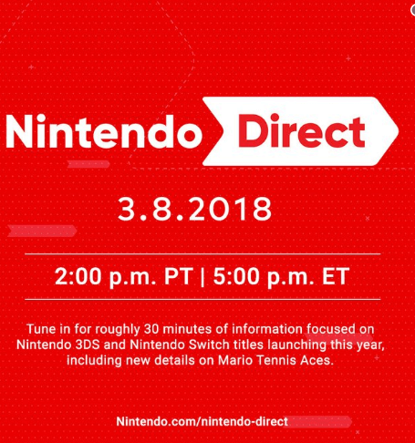 Nintendo anuncia Nintendo Direct para hoje