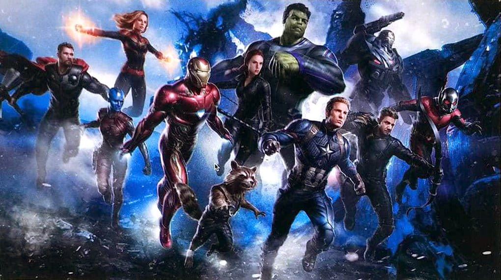Vingadores 4: Arte vazada mostra Capitã Marvel com grupo de heróis 