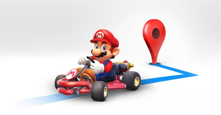 Que tal usar o Google Maps com Mario Kart?