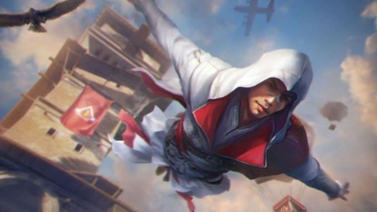 Crossover de Free Fire com Assassin’s Creed conta com o Salto da Fé