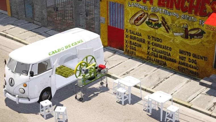 Estúdio brasileiro anuncia simulador de comida de rua com caldo de cana e mais